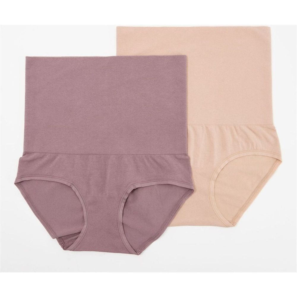 Breezies 2Pc Cotton Seamless High-Waist Shaping Brief Latte Mocha A4639368